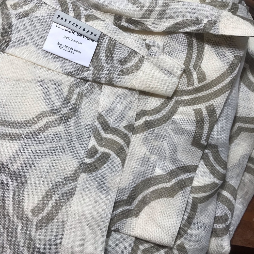 Pottery Barn Kendra Linen Drape - 84